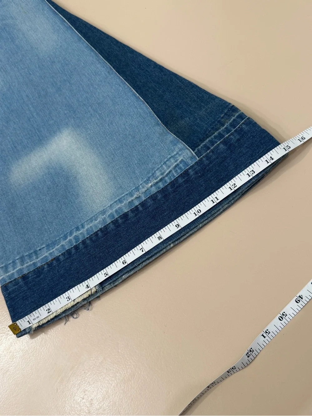 Rare Free People Festy Super Flare Patchwork Jeans in Selena Wash Size 26